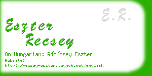 eszter recsey business card